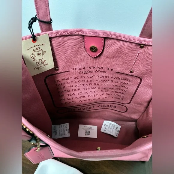 Coach Coffee Shop Tote Limited Edition Pink - Picture 5 of 7
